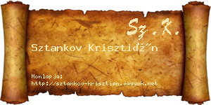 Sztankov Krisztián névjegykártya