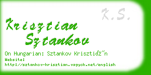 krisztian sztankov business card